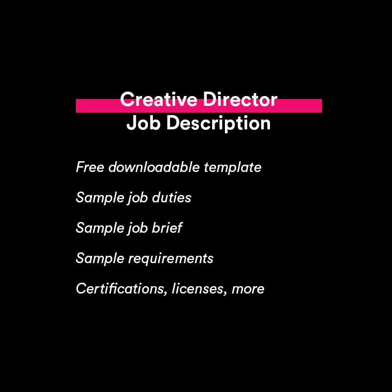 Example Creative Director Job Description For 2022 Algrim co