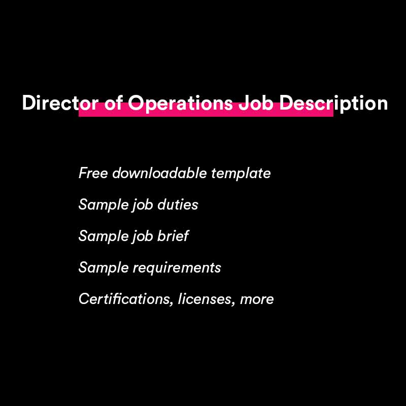 Example Director Of Operations Job Description For 2022 Algrim co