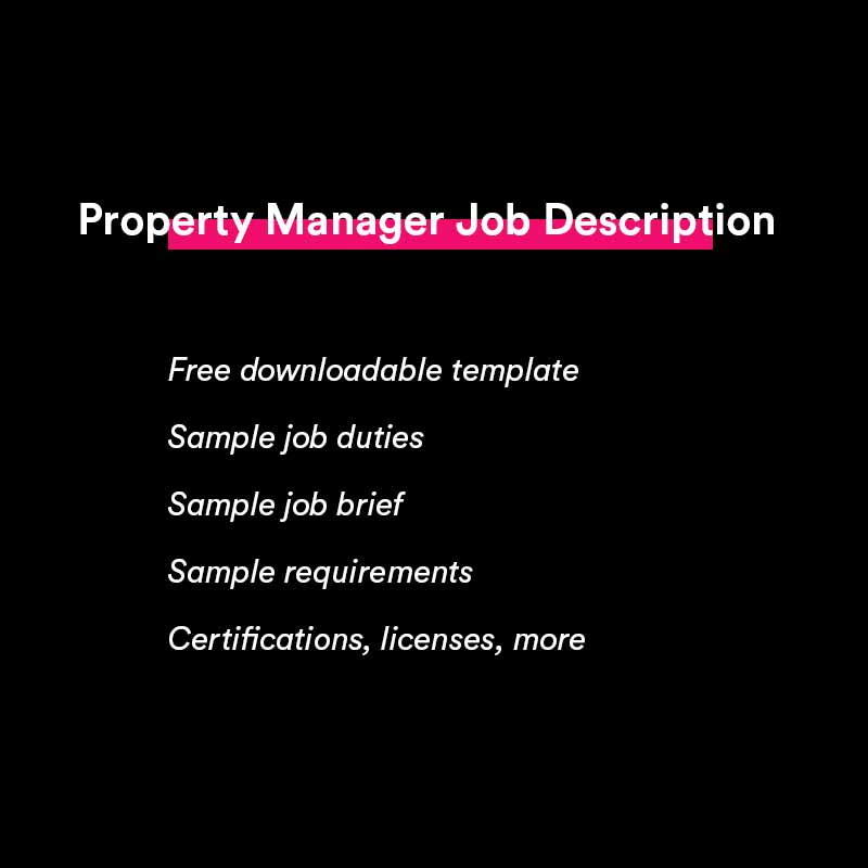 Example Property Manager Job Description 2022 Algrim co