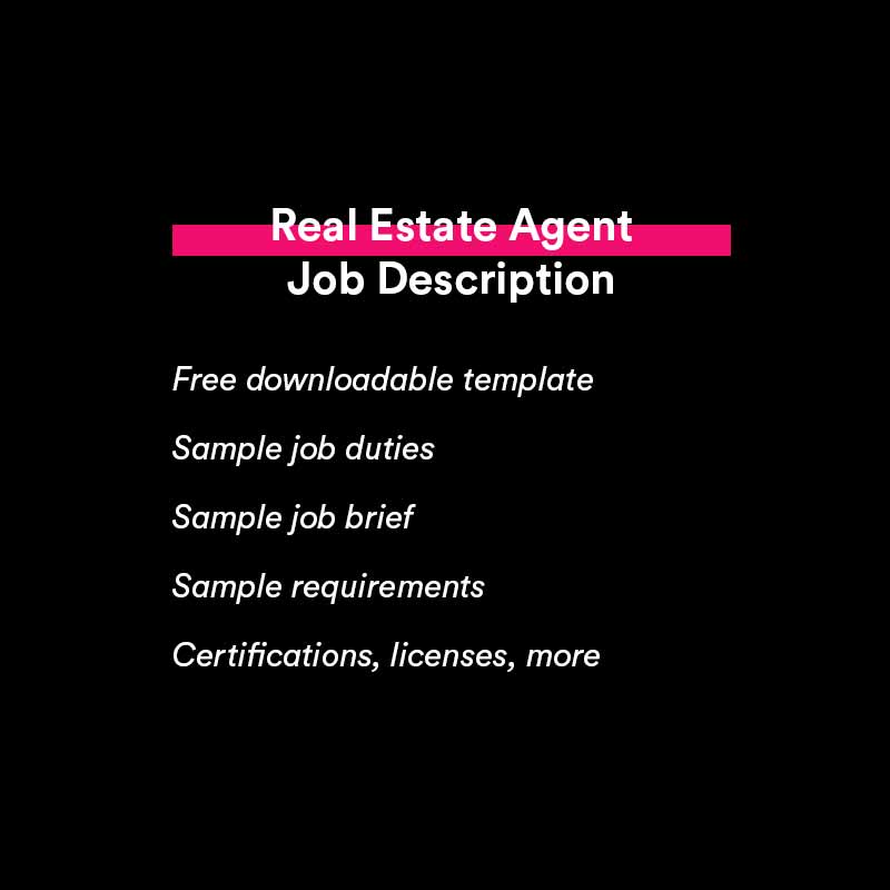 Example Real Estate Agent Job Description 2022 Algrim co