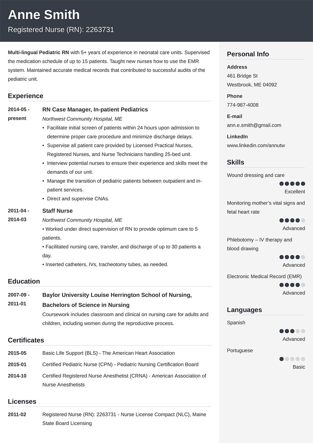 best chronological resume template 2020