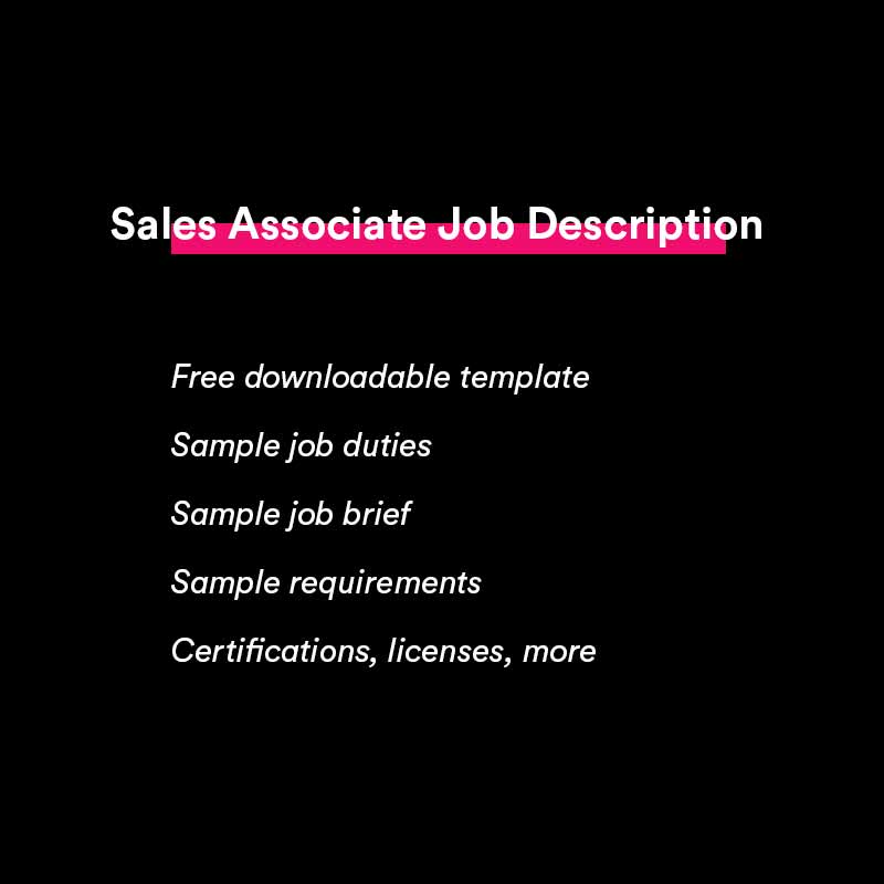 Example Sales Associate Job Description For 2022 Algrim co